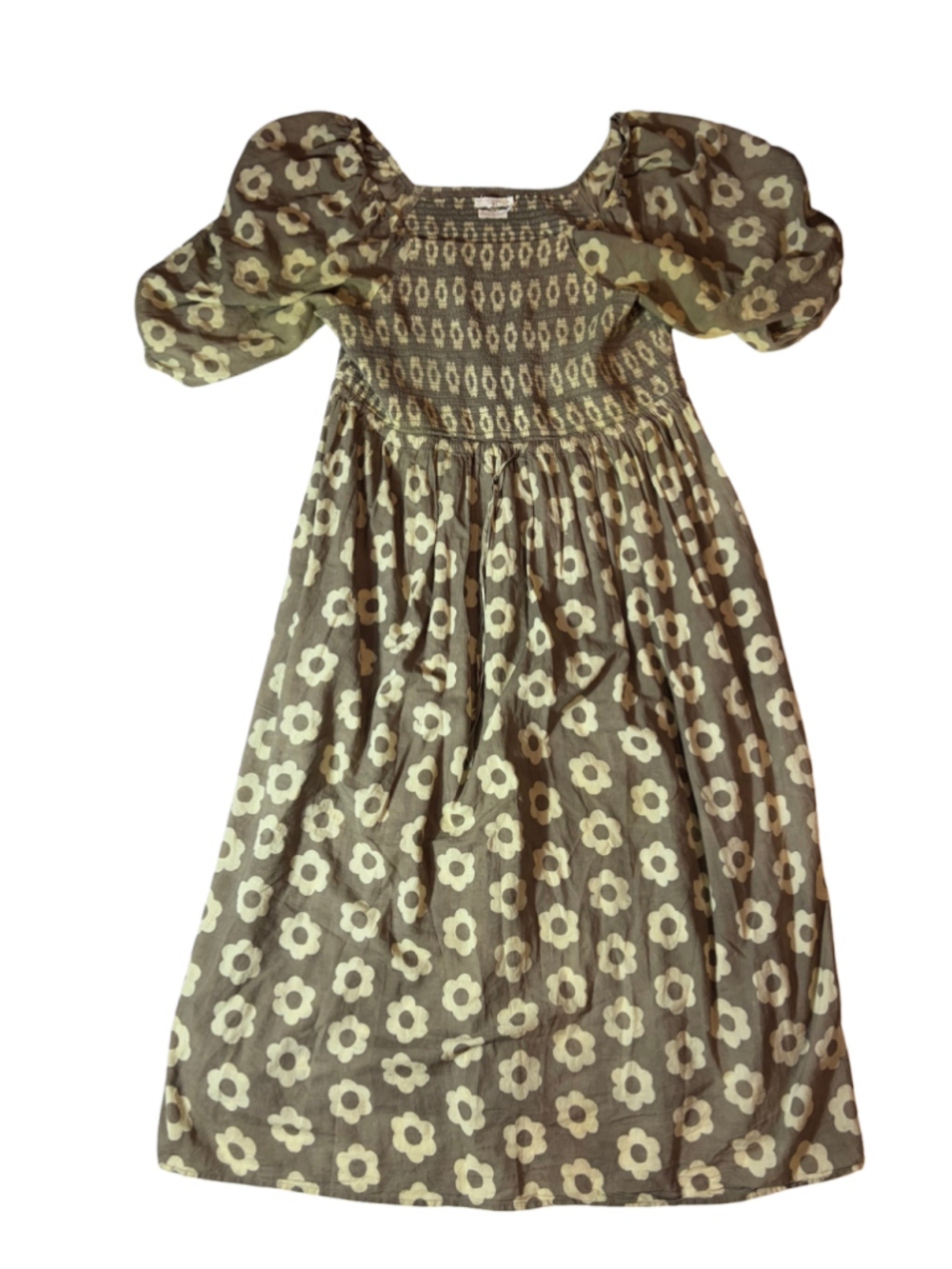 Christy Dawn Katrina Dress Noir Daisy Floral Smocked Puff Sleeve Midi 3X
